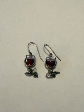 Silpada sterling silver wine glass drop earrings